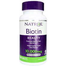 Viên uống Natrol Biotin 10000 Mcg - Mọc Tóc, Móng Khỏe