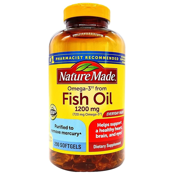 Viên Dầu Cá Omega 3 Nature Made Fish Oil 1200mg Mỹ